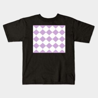 Abstract geometric pattern - purple and white. Kids T-Shirt